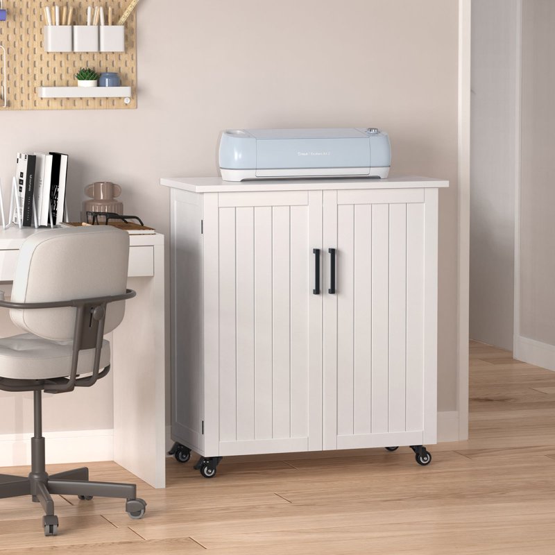 Rolling Craft Storage Cart with Shelves & Wheels for Cricut and Craft Supplies