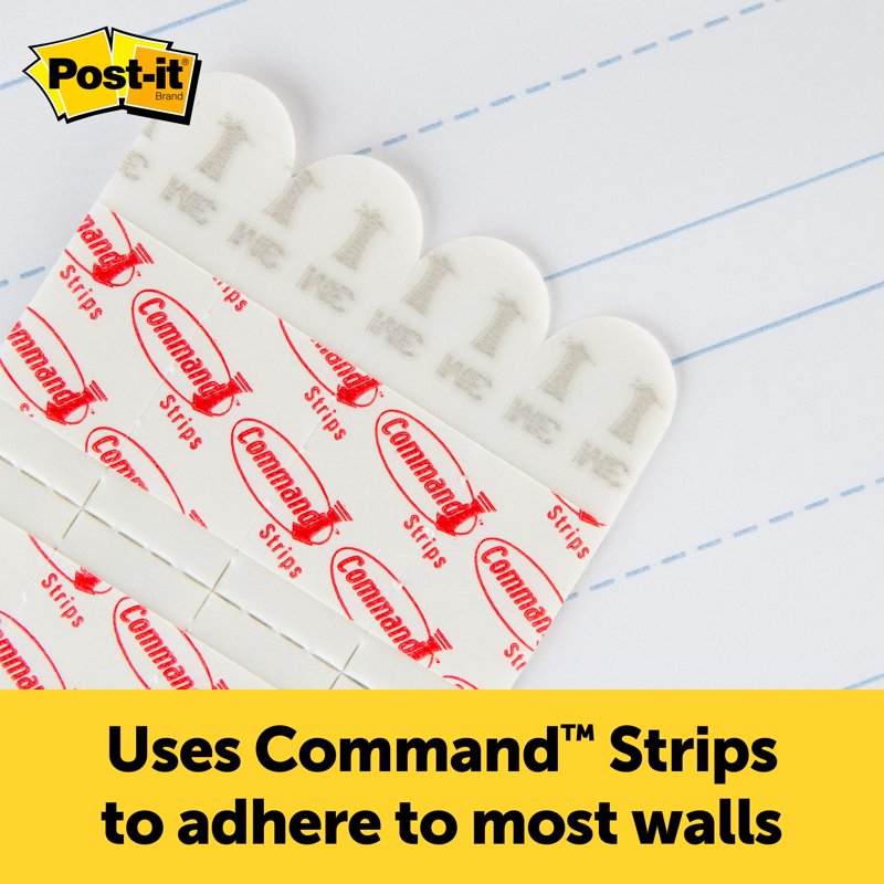 Post-it Wall Pad with Command Strips - White, Lined, 20 x 23 Inches, 2 or 3 Pack