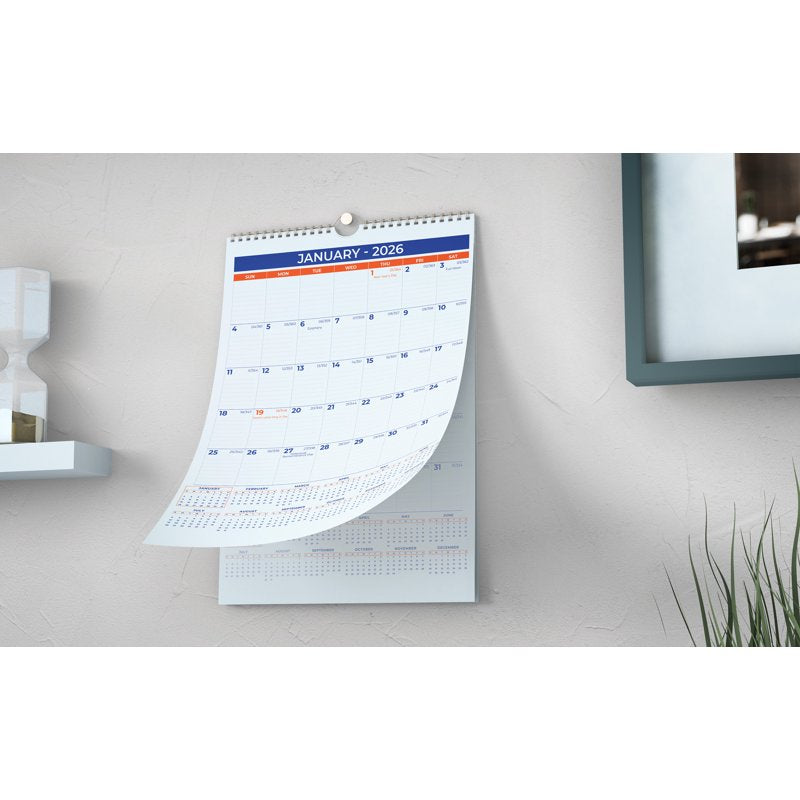 2026 Wall Calendar - January to December, 11x17 Large Hanging Schedule