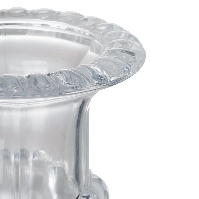 Omari Crystal Urn Vase - Elegant Glass Centerpiece for Decor or Drinkware