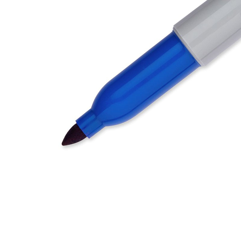 Permanent Markers Fine Point Blue 36 Pack - Vibrant, Quick-Drying Ink
