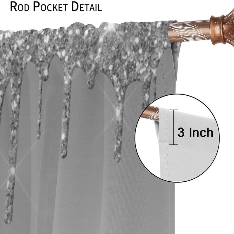 Pink Abstract Eyelash Pattern Blackout Curtains for Bedroom & Living Room - 2 Panels