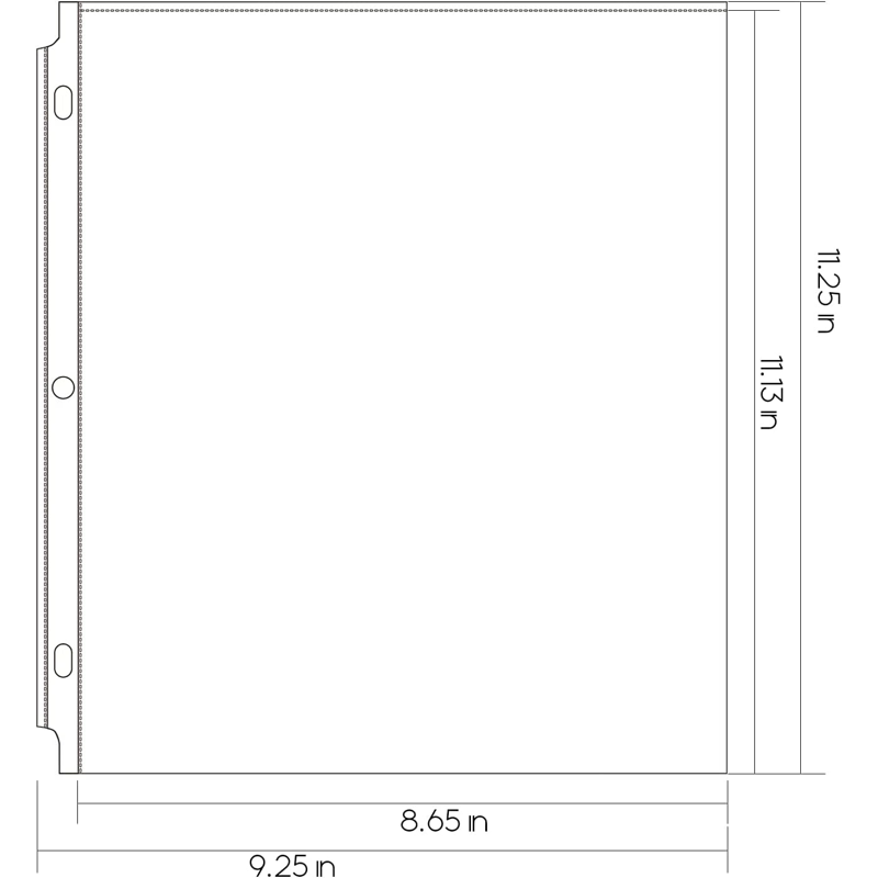 Non-Glare Sheet Protectors 8.5x11 Inch Clear for 3-Ring Binders, 100 Pack