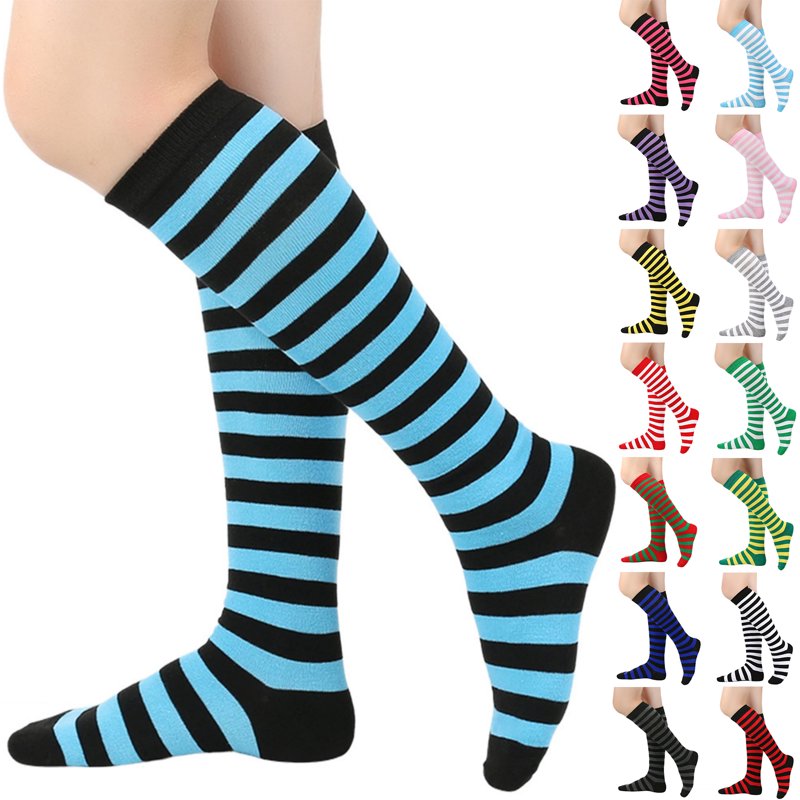 Striped Knee High Socks for Women - Athletic, Fashionable, Comfortable