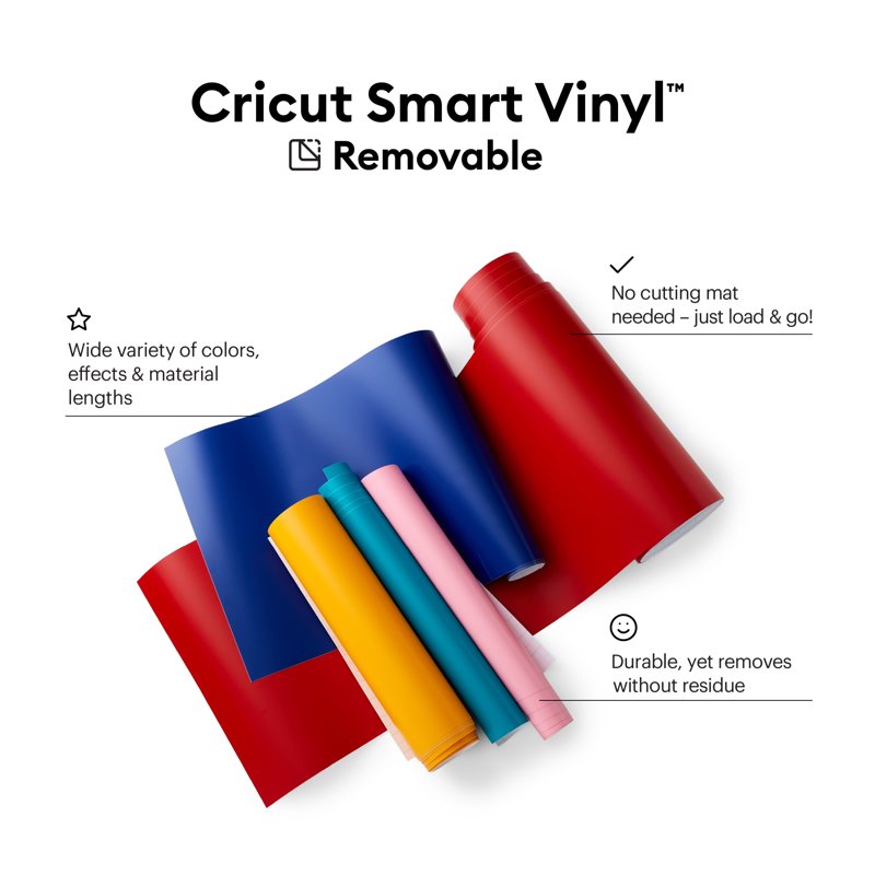 Removable Smart Vinyl Roll for Cricut Machines - Ocean Blue, 13" x 36"