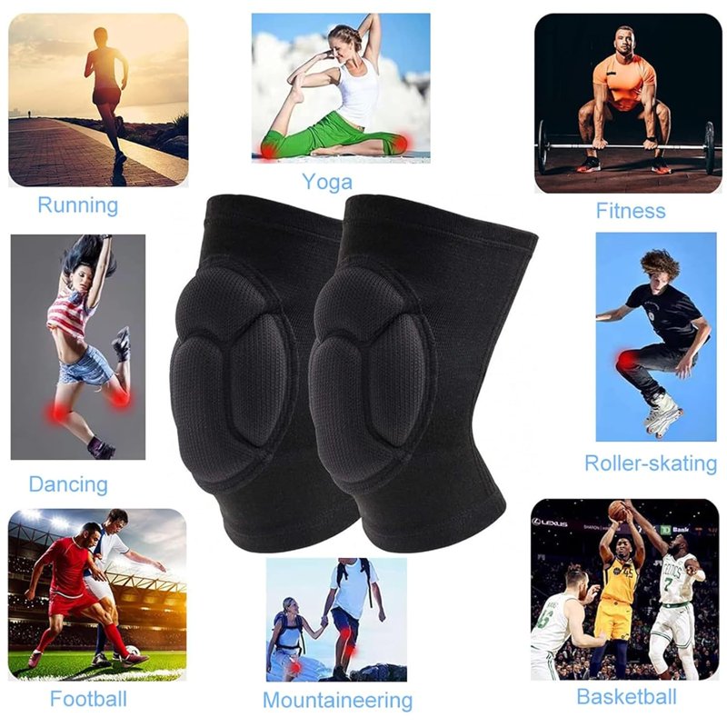 Protective Knee Pads for Men Women - Thick Elastic Sponge Support for Garden, Sports, Climbing, Housework, Dancing, Volleyball
