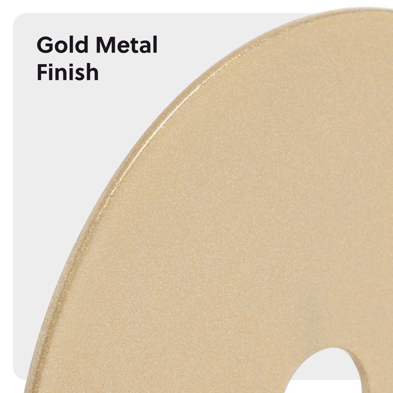 Industrial Metal Arch Bookends Set of 2 - Gold Finish, Modern Book Organizer