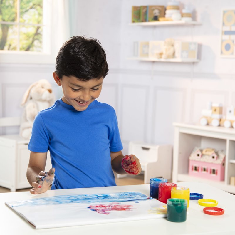 Finger Paint Set for Kids - Washable Art Supplies with 4 Vibrant Colors