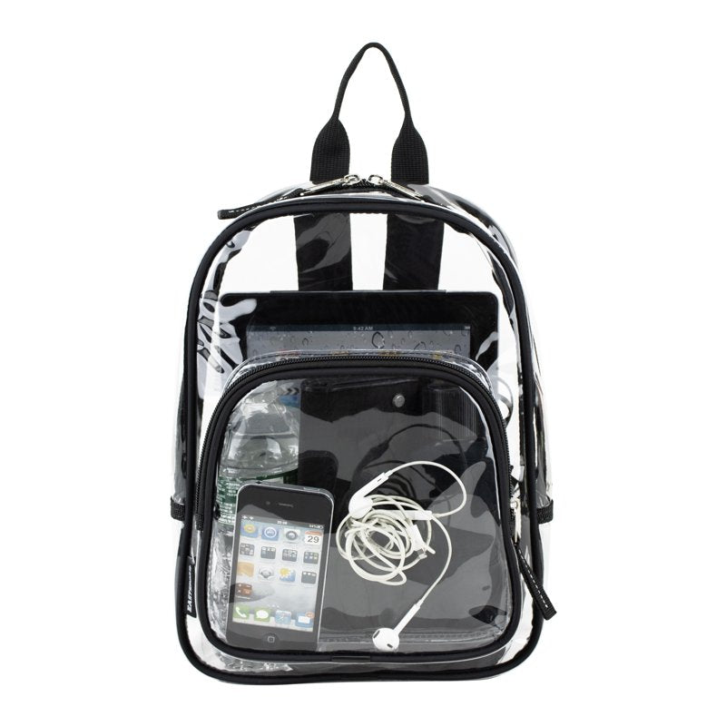 Clear Daybreak Backpack with Multiple Compartments - Black