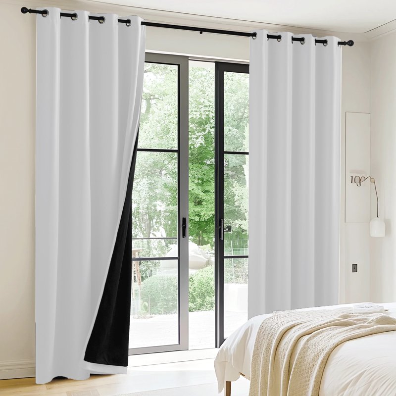 Blackout Window Curtains with Thermal Insulation - Room Darkening Drapes for Living & Bedroom