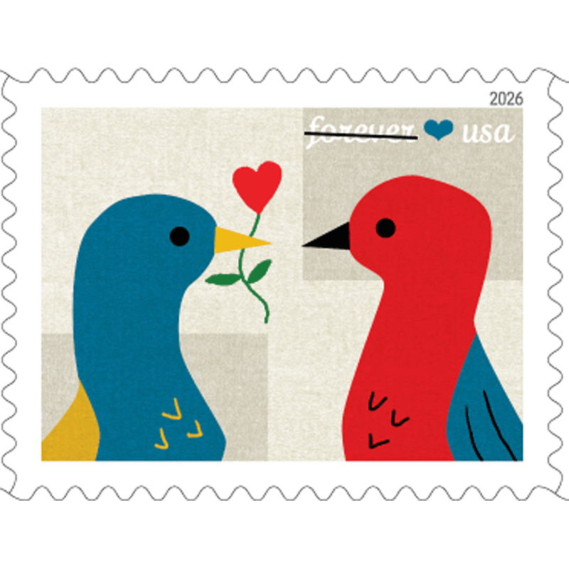 Love USPS Forever Postage Stamps Sheet of 20 Valentine Wedding Anniversary