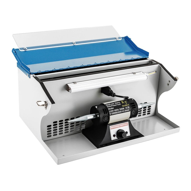 Jewelry Polishing Buffing Machine with Dust Collector & Light - Tabletop