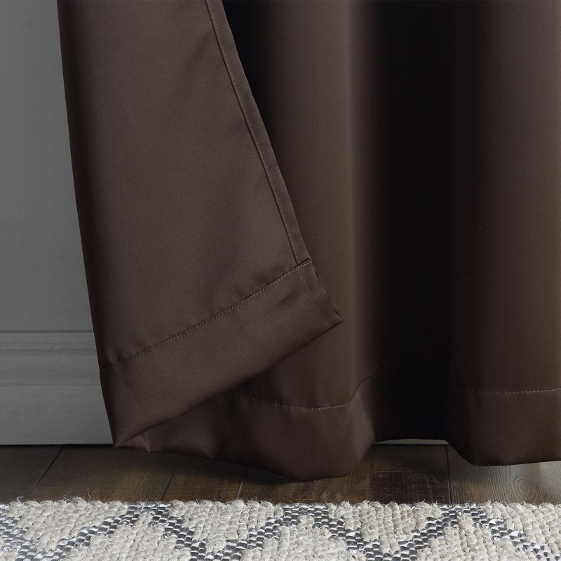 Blackout Curtain Panel with Tab Top Design - Energy Saving Room Darkening