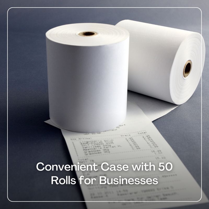 Thermal Receipt Paper Rolls - BPA-Free, Multi-Size, High-Quality for POS & Calculators