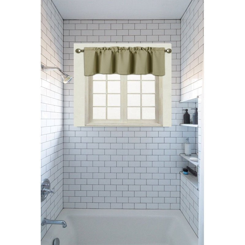 Home Window Valance Curtains 54x18 Inch Blackout Thermal Solid Fabric - Multiple Colors