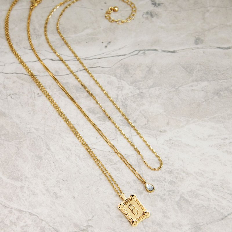 Personalized Gold Letter Necklace Set for Women - Multiple Styles & Variations