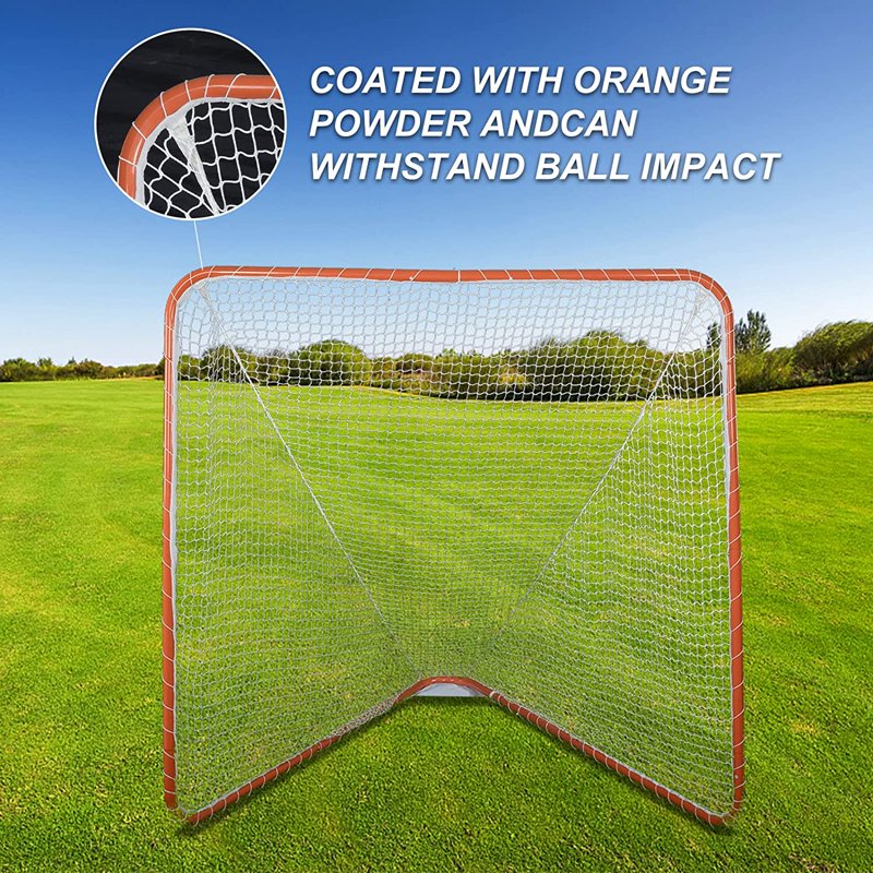 Portable Lacrosse Goal 6x6x7 Feet for Backyard & Practice Training