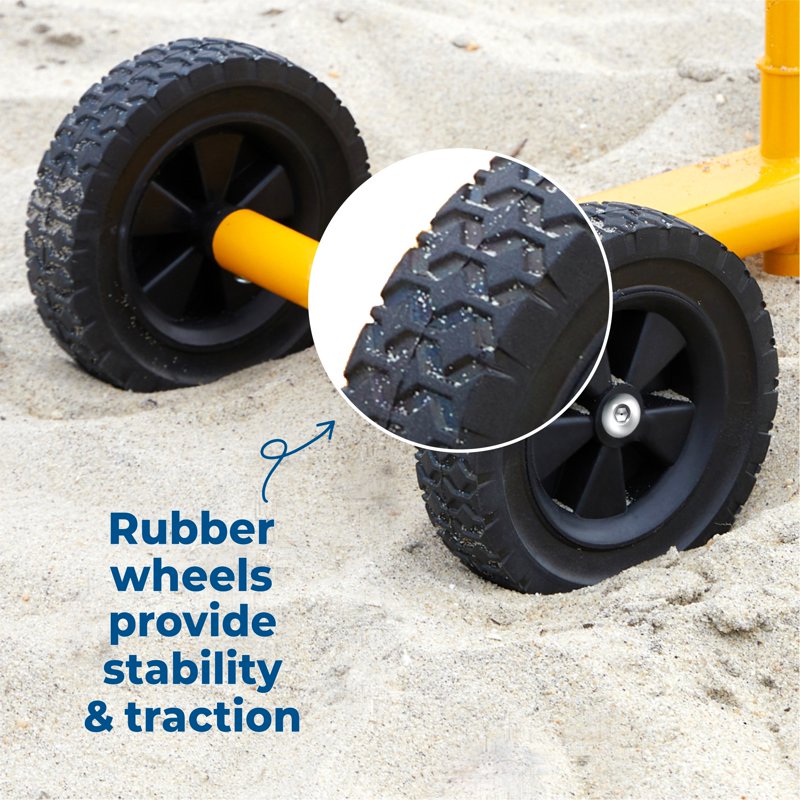 Kids Excavator Toy on Wheels with Sand Digger and Construction Hat, Ride-On Playset for Sand, Snow, and Dirt