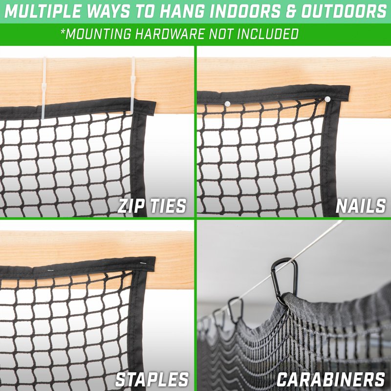 GoSports 10 ft x 10 ft Hitting Net - Multi-Sport Practice Netting