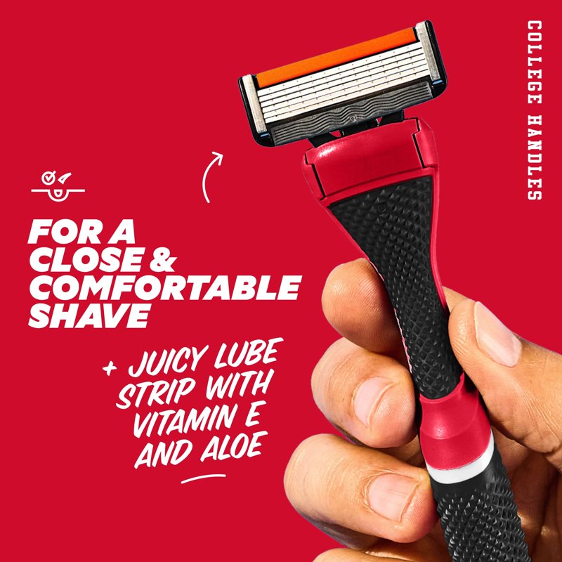 College Shaving Set with 6-Blade Razor & Team Colors - Limited Edition