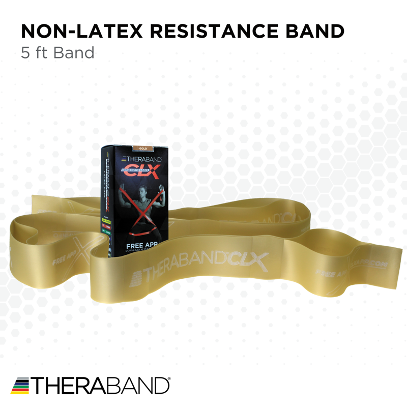 Resistance Bands with Loops - 5 Foot Non-Latex Elastic Workout Bands for Rehab & Fitness
