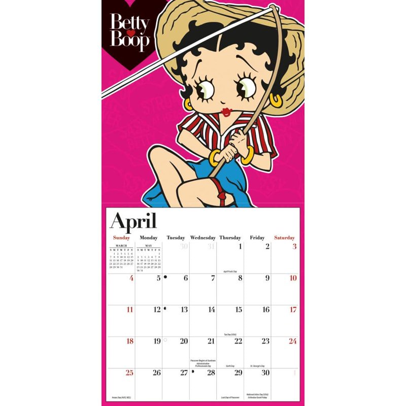 Betty Boop 2027 Mini Wall Calendar Retro Illustration Gift