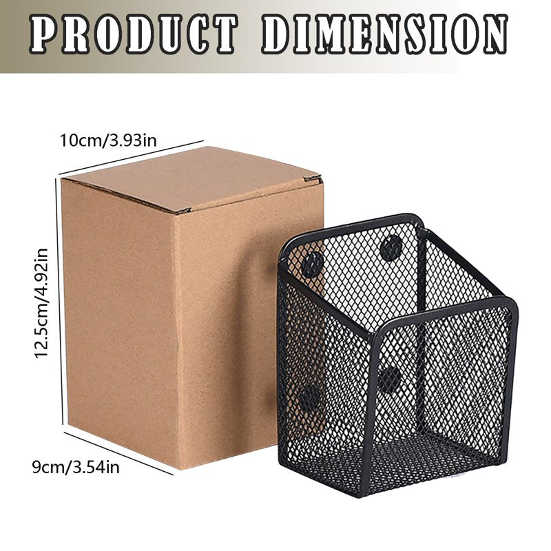 Magnetic Pencil Holder Mesh Organizer for Whiteboards, Fridges & Lockers