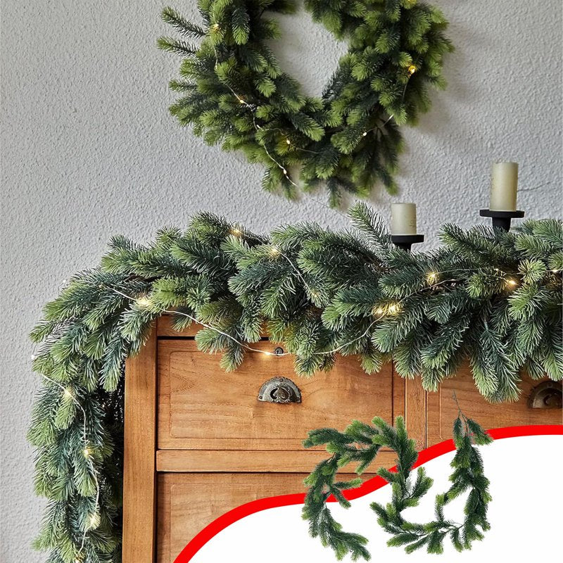 Artificial Pine Garland 6FT Faux Greenery for Indoor & Outdoor Holiday Decor