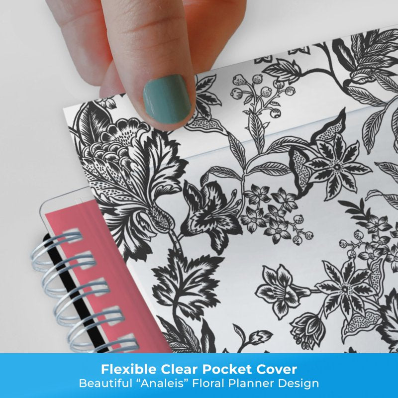 2026 Weekly Monthly Planner Calendar 5 x 8 Inch with Clear Pocket Cover