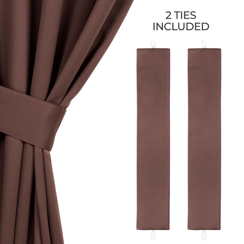 Blackout Grommet Curtain Panel Set - Room Darkening, Energy Saving, 46x96