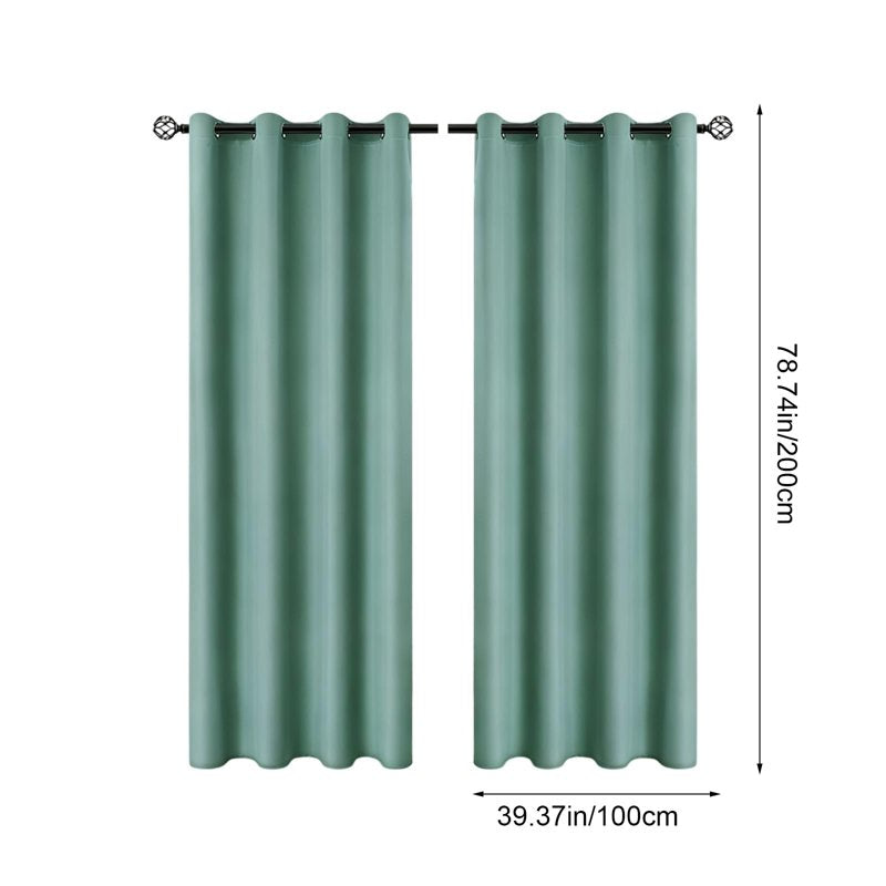 Blackout Curtains with Grommet Top - Thermal Insulated Noise Reducing Drapes for Bedroom & Living Room