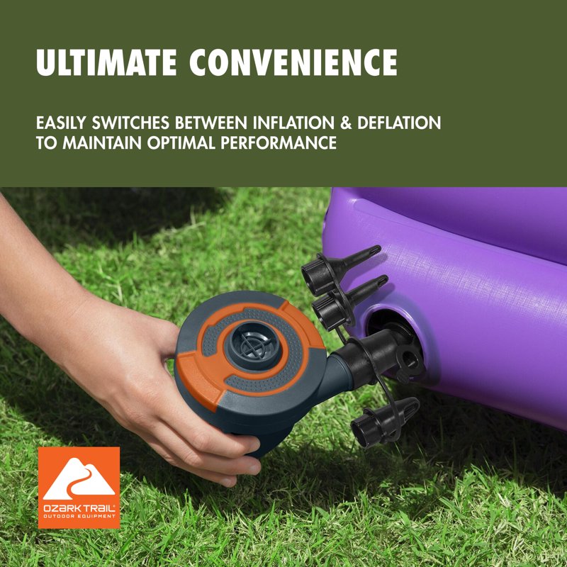 Battery & Corded Electric Air Pump for Inflatable Items, Fast Airflow