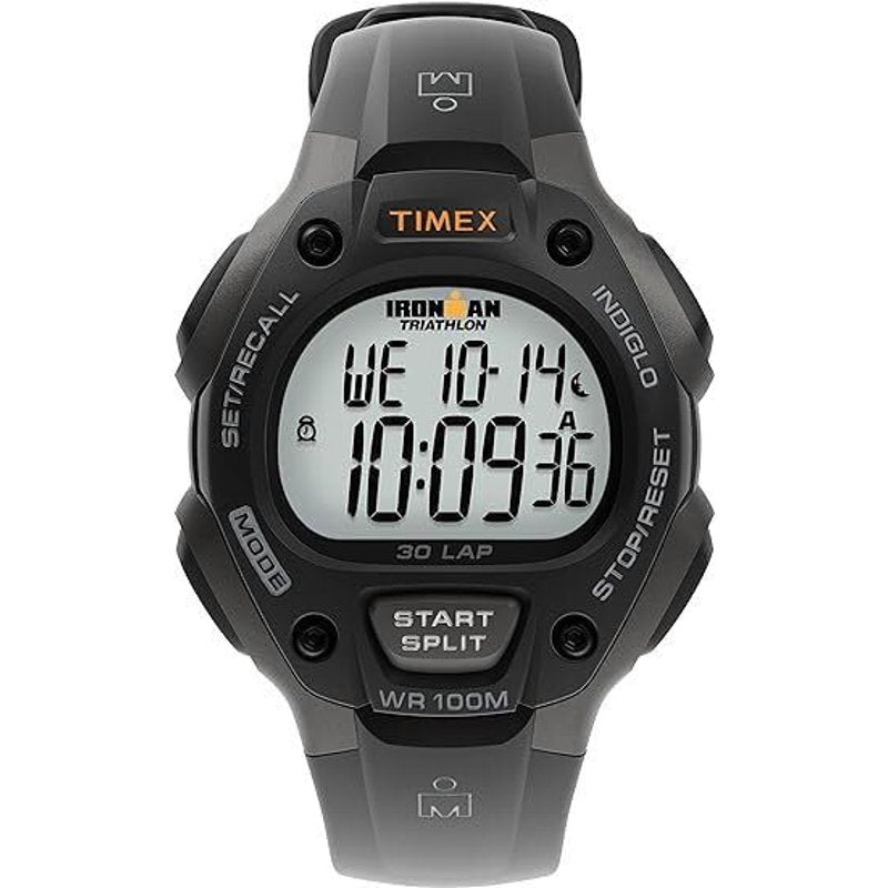 Men's Sport Watch 38mm Digital Resin Water-Resistant Timer with Night-Light