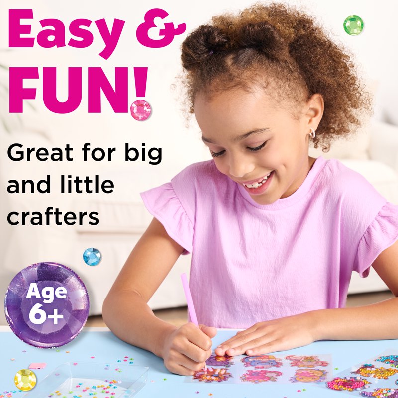Kids Diamond Painting Craft Kit with Axolotl Suncatchers & Stickers - Creative Arts & Crafts for Ages 6-8+