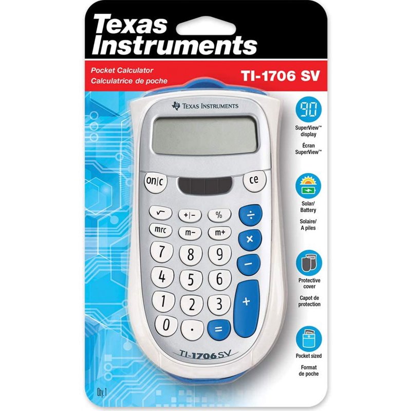 Scientific Calculator with Dual Power Solar & Battery - TI-1706 SV