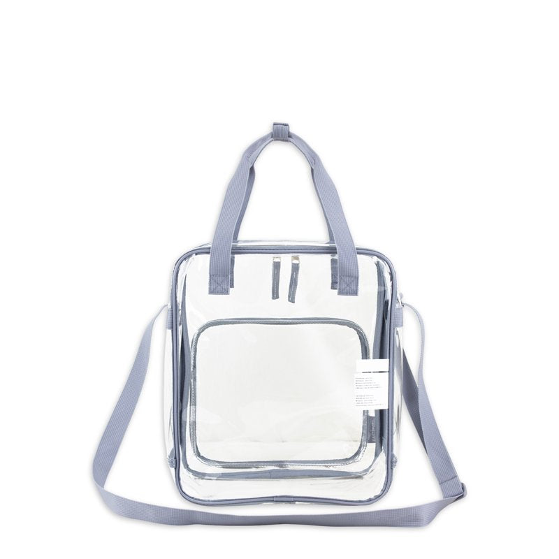 Unisex Clear Double Handle Stadium Approved Tote Bag with Adjustable Strap