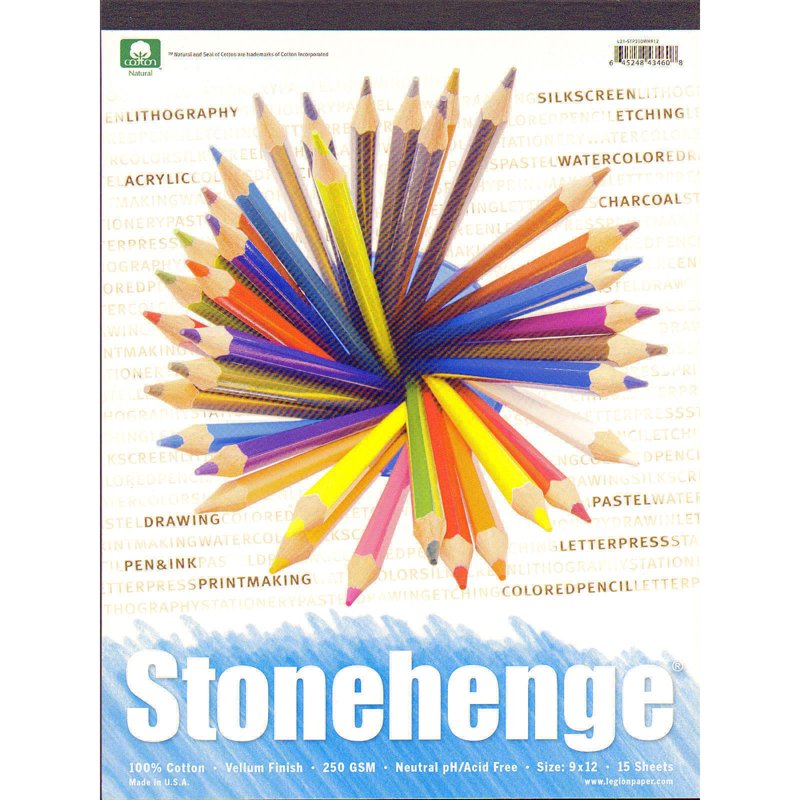 Stonehenge Drawing Pads 5x7 Inch Pack of 2 - 100% Cotton Vellum Surface