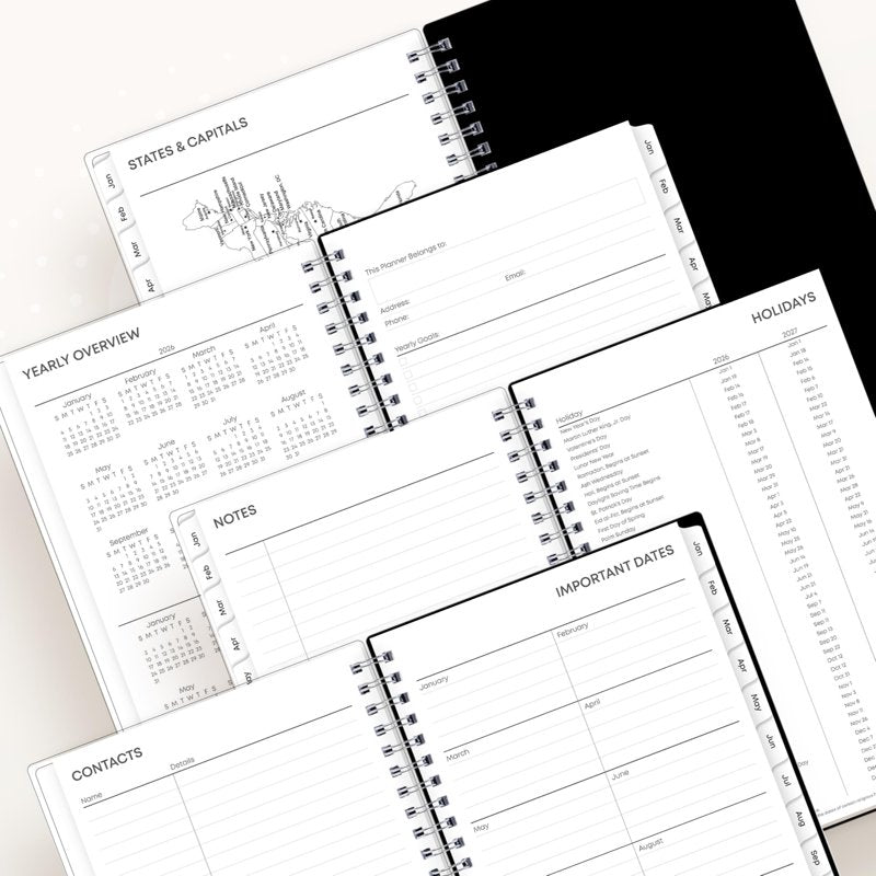 2026 Weekly Monthly Planner Calendar 5 x 8 Inch with Clear Pocket Cover