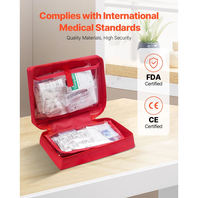 Large 420-Piece Emergency First Aid Kit with Nylon Bag for Travel Home Car Camping