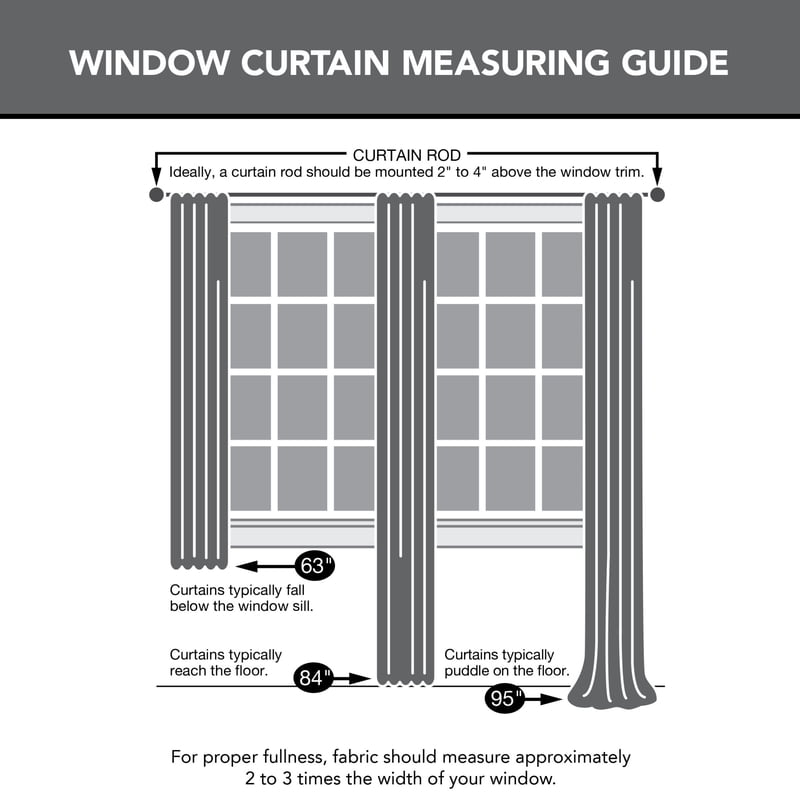Sheer Voile Curtain Panel - Light Filtering Window Treatment, 84 Inch Width