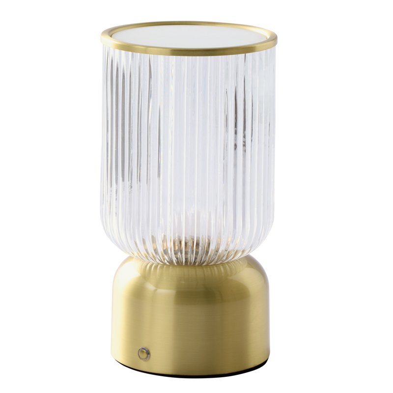 9-Inch Glass Uplight with Touch Switch & USB-C Charging - Home Decor Lamp