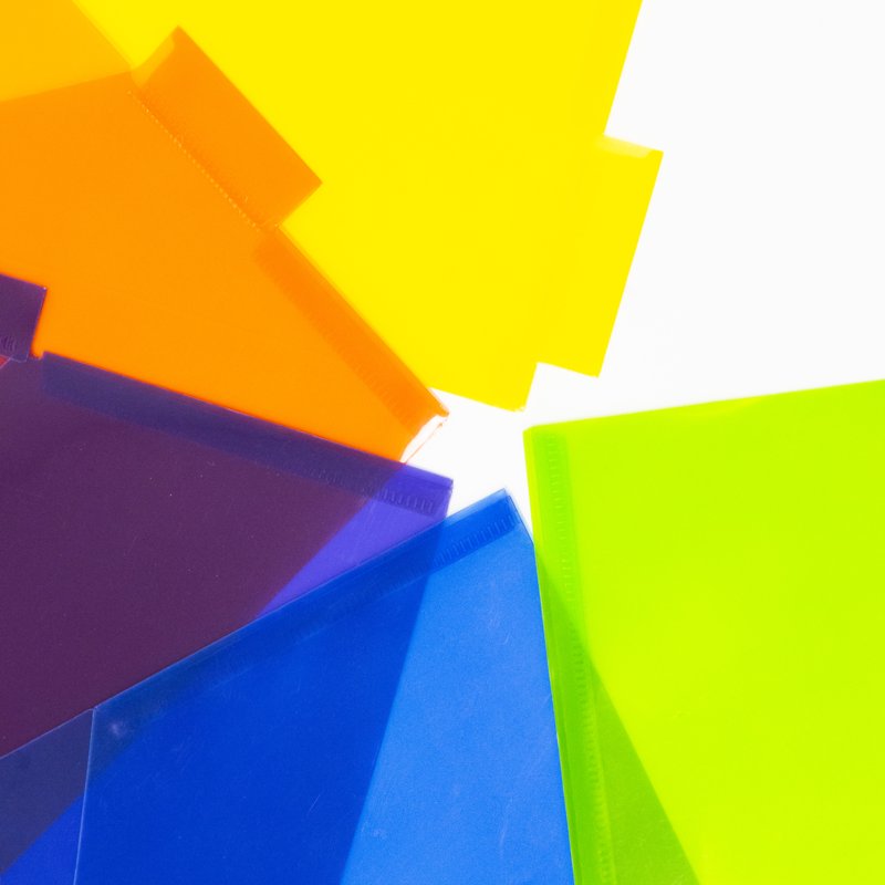Pocket Binder Dividers with 5 Clear Color Tabs - 24/Pack or 4/Pack