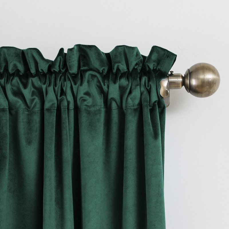 Velvet Curtains Set with 2 Panels - Light-Blocking Thermal Insulated Drapes