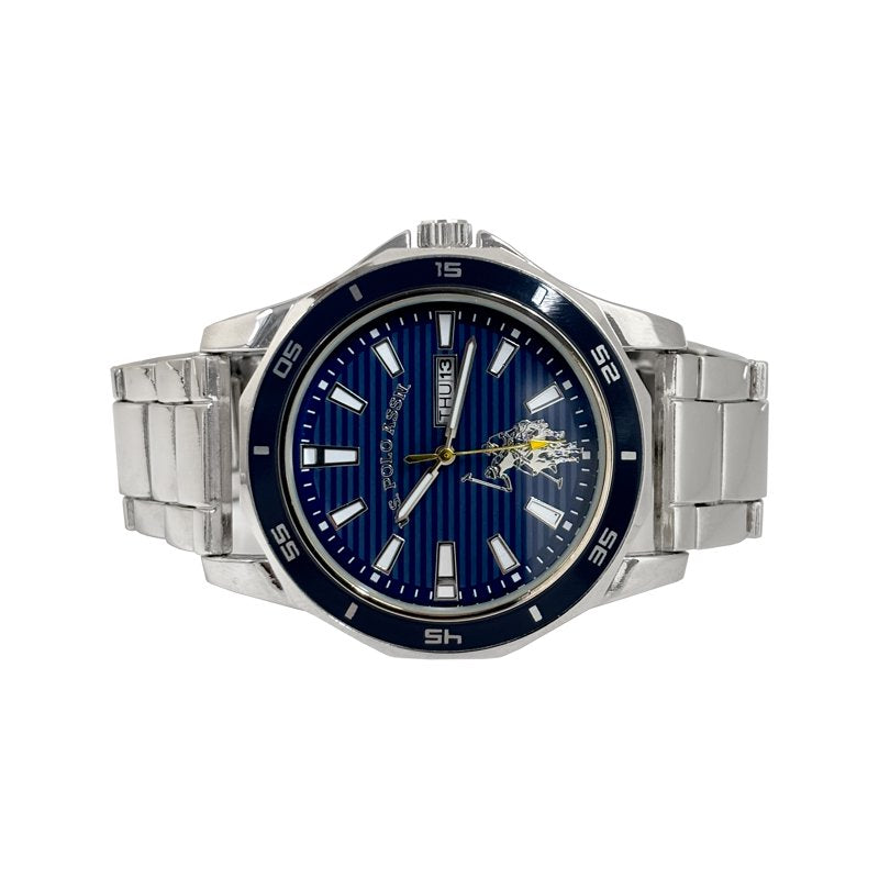 Men's Analog Watch with Navy Dial - Classic Quartz Timepiece