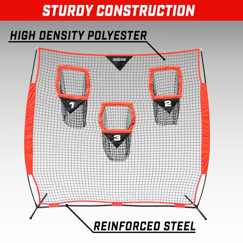 8x8 ft Football Throwing Net for QB Training - Improve Passing Accuracy
