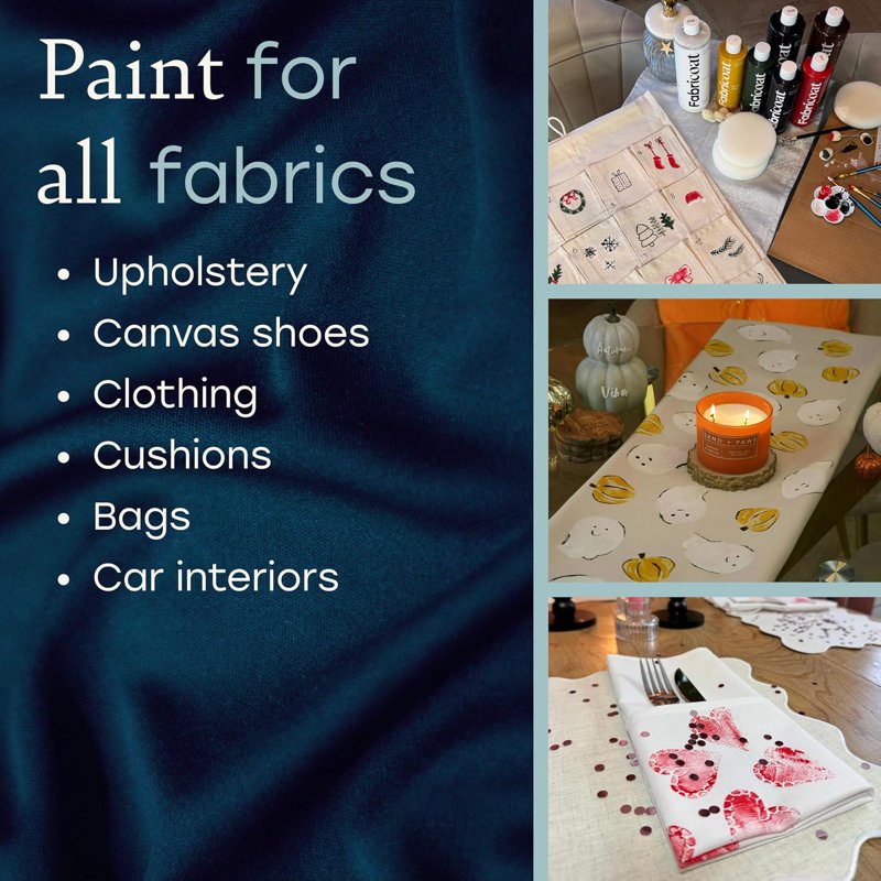 Fabric Paint for Art, Craft & DIY Textiles - Non-Toxic & Washable 125ml