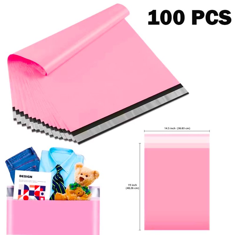 Large Waterproof Poly Mailers - Self-Sealing Shipping Bags for Clothing & Business