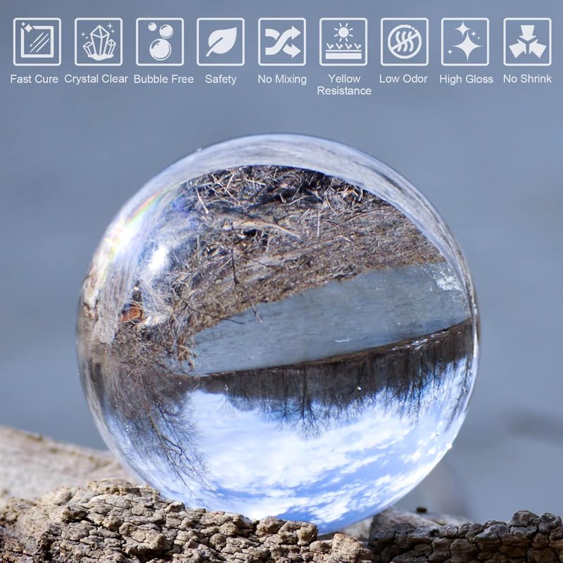UV Resin for Jewelry and Crafts - Crystal Clear, Hard, Low Odor 500g & 2000g
