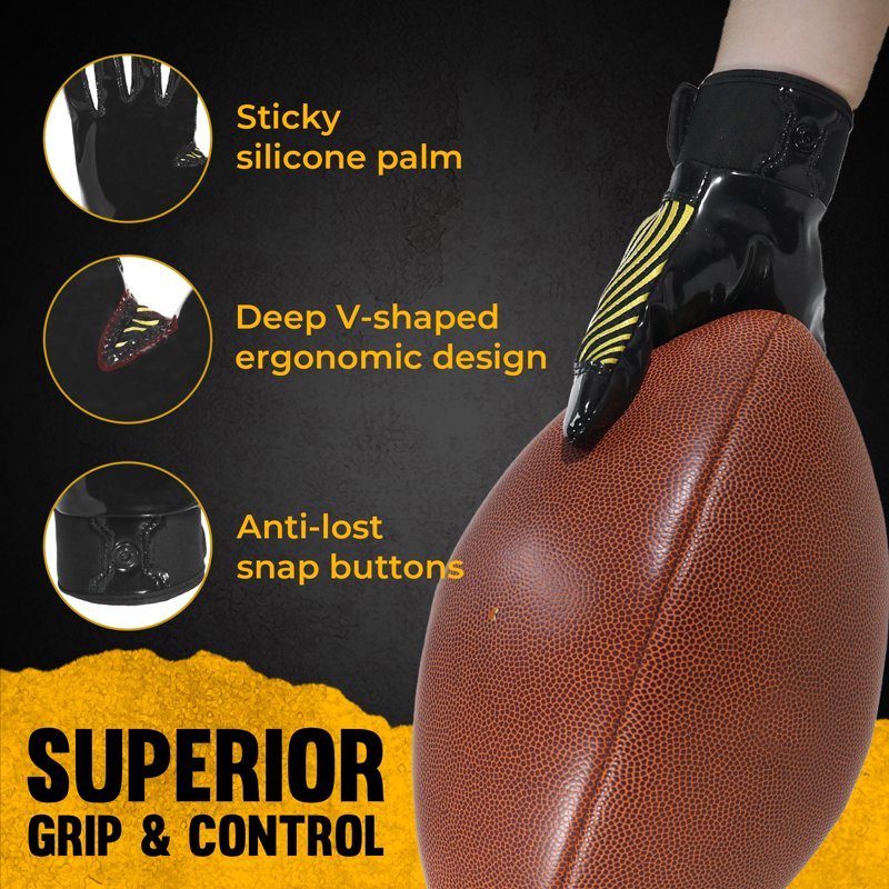 Youth Football Gloves with Super Grip and Breathable Design – Kids Receiver Gloves for Boys and Girls