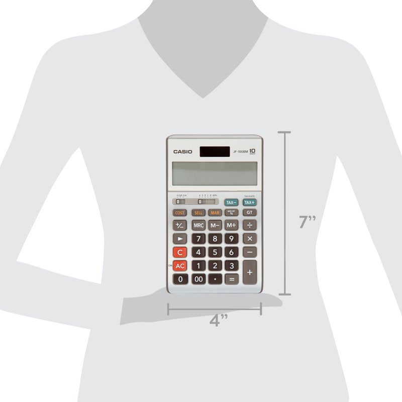 Solar Desktop Calculator with Large Display & Tax Functions